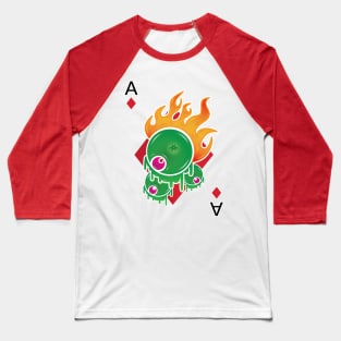 Poison Fire Ace of Diamonds Baseball T-Shirt